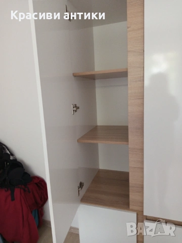 Нов гардероб бял гланц и дьб сонома, снимка 2 - Гардероби - 53210123