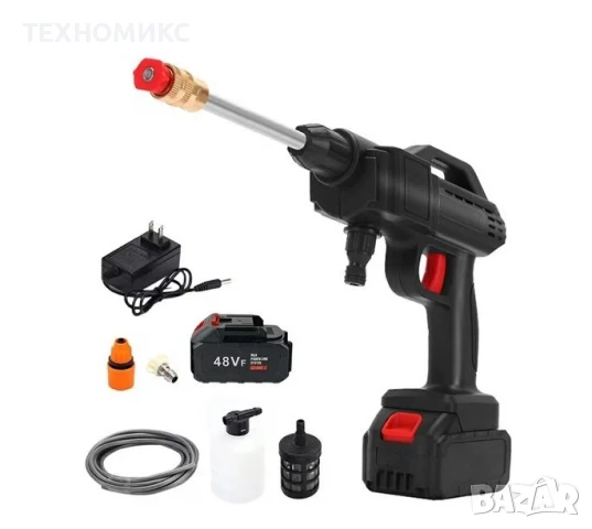 Акумулаторна Водоструйка 22 Бара, 1бр Батерия 48V 8Ah, Зарядно и Аксесоари в куфар - ПРОМОЦИЯ !!!, снимка 4 - Аксесоари и консумативи - 51332917