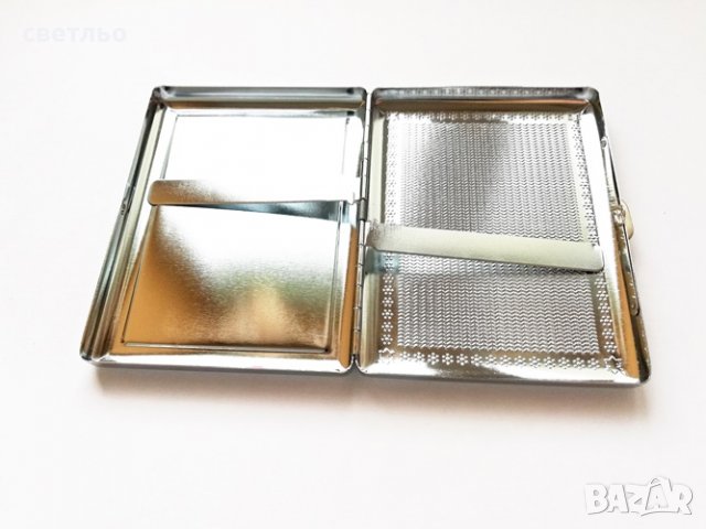 Tабакера с метални държачи за цигари 100 мм, снимка 3 - Табакери - 35139893