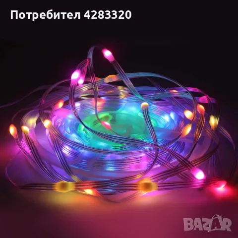 RGB LED Магическа светлинна лента с дистанционно и Bluetooth управление с проложение, снимка 3 - Други - 48189780