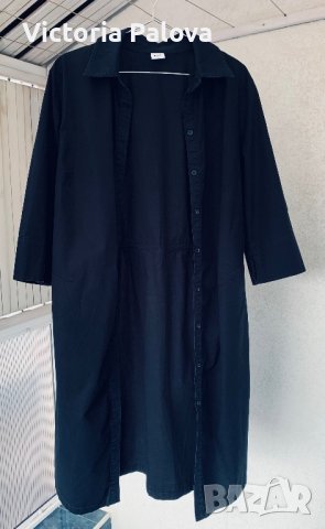 Стилна спортна черна рокля POLARN O. PURET Швеция, снимка 2 - Рокли - 44134461