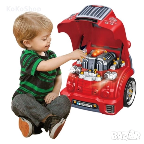 Детски камион работилница с инструменти/камион работилница, снимка 2 - Коли, камиони, мотори, писти - 52151779