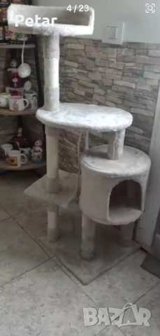 Котешка Катерушка Кула Къща Дърво 112 см, снимка 6 - За котки - 50461441