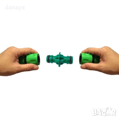 4389 Двойна връзка за маркуч 1/2 снадка конектор, снимка 2 - Градински инструменти - 43817551