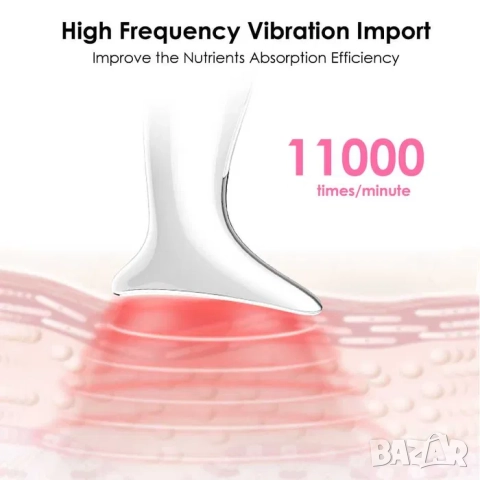 Уред за бръчки, шия, ЕМС масажор, фотонен микроток, уред за красота, снимка 3 - Козметични уреди - 52070563