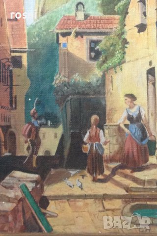 Старинна картина. Платно. Маслени бои. Хусарят по Carl Spitzweg(1808-1885). Репродукция., снимка 2 - Колекции - 26682372