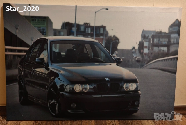 Светеща картина с LED осветление - BMW E39 M5 , снимка 2 - Картини - 53269711