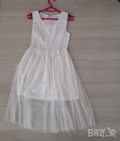 Дамска бяля рокля , снимка 1 - Рокли - 37467542