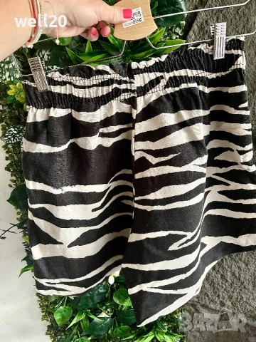 Къси ленени панталонки Зебра H&M, снимка 3 - Къси панталони и бермуди - 51005005