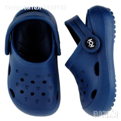 Детски чехли КК в цвят морско синьо, снимка 3 - Детски джапанки - 49825780