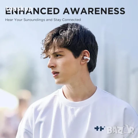 Безжични слушалки Sanag с Bluetooth 5.3 с калъф за зареждане, тип отворено ухо, iPhone и Android, снимка 8 - Bluetooth слушалки - 50555726