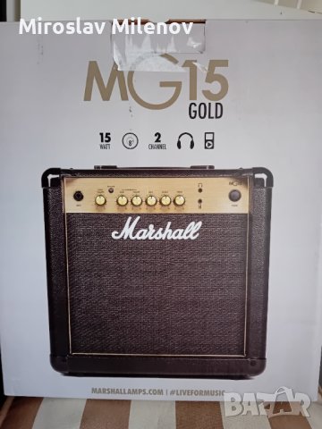 Усилвател MARSHALL MG15 GOLD, снимка 3 - Китари - 43207753