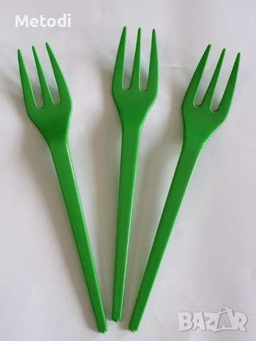 Вилици за еднократна употреба цветни. Цената е за 7 пакета., снимка 2 - Прибори за хранене, готвене и сервиране - 43338742