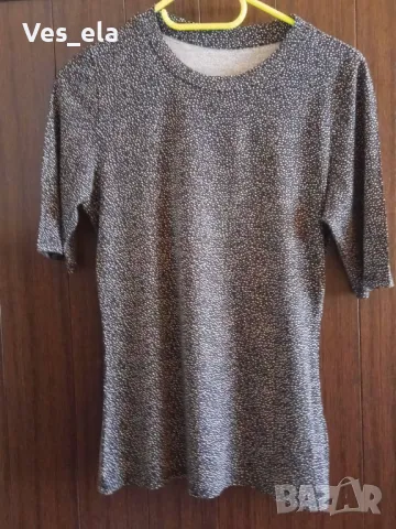 памучна блузка черна с бели точици, снимка 1