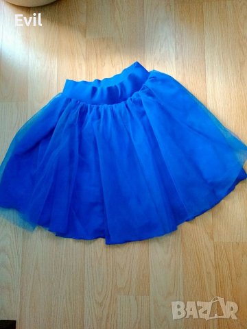 Синя пола пачка с тюл