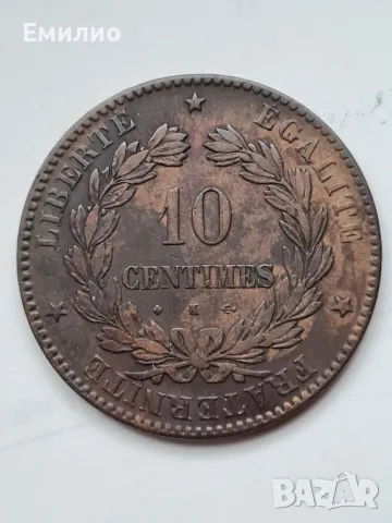 FRANCE ( 3rd Republic)  10 CENTIMES 1873 K