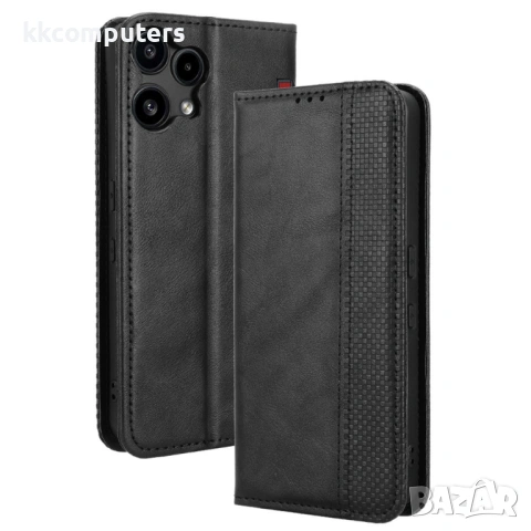 Кожен Калъф Портфейл за Nothing Phone (3a) Lite 5G - Ретро PU кожа, Стойка, Слотове, Вкл. Протектор 