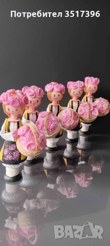 Дървена кукла с национална носия - Розоберачка, снимка 8 - Статуетки - 51431683