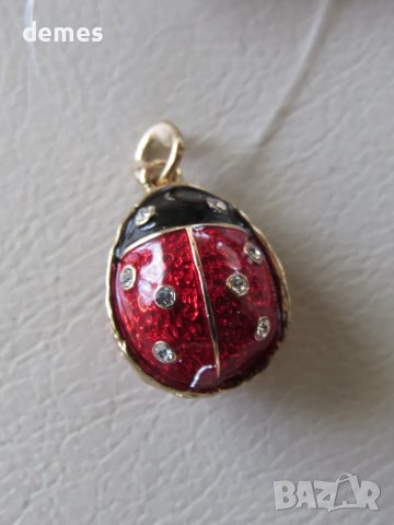 Фино дамско колие Яйце Фаберже, ново, снимка 3 - Колиета, медальони, синджири - 49532140