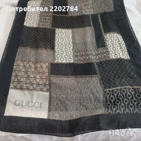 Коприна и вълна - прекрасен дамски шал с подарък., снимка 2 - Шалове - 30867089