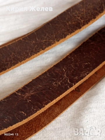 Винтидж кожен колан рядък много красив интересен модел 49425, снимка 6 - Колани - 51892783