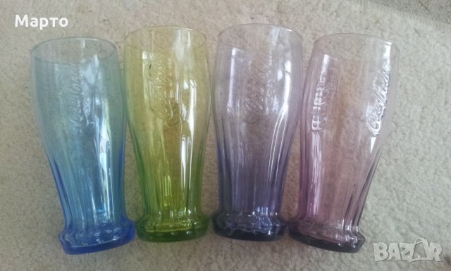 Цветни чаши Кока Кола различни от един сет 7 бр