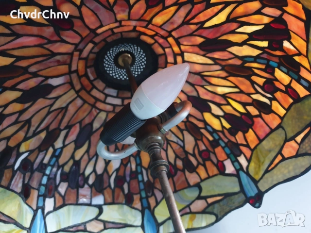 Frishmuth Tiffany лампа с бронзова фигура 80см10кг/еротика/стара ТИФАНИ лампа-статуетка на гола жена, снимка 5 - Лампиони - 52446779