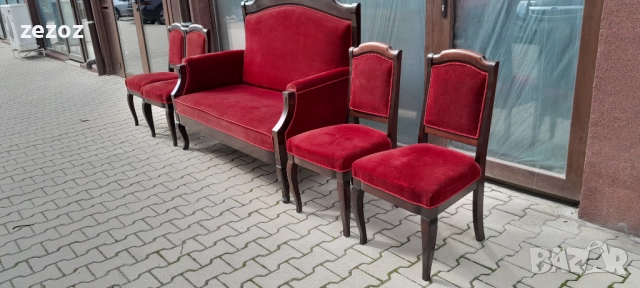 Канапе и столове ретро , снимка 3 - Дивани и мека мебел - 52271206