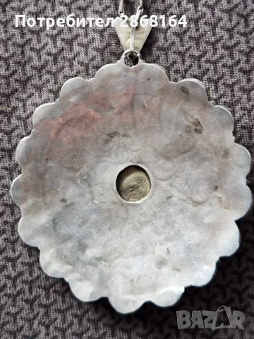 Старо сребърно колие , снимка 2 - Антикварни и старинни предмети - 48738036