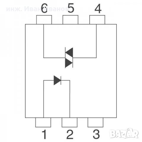 MOC3083 Opto-Coupler DIP6 with Triac Output 800Vас, 60mA and ​5mA LED current, снимка 3 - Друга електроника - 35288097