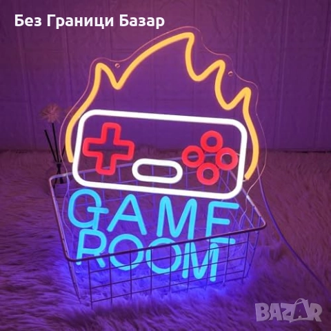 Нов знак Гейминг неонова лампа за стена LED табела Game Room Украса стая, снимка 3 - Декорация за дома - 52818436
