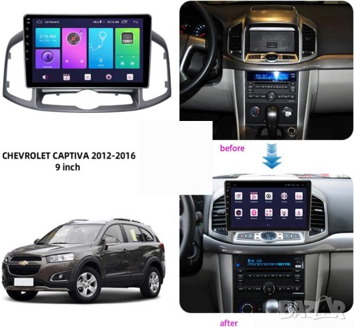 Мултимедия, Двоен дин, за Chevrolet Captiva, с екран, Навигация, плеър, дисплей, Android, Шевролет, снимка 2 - Аксесоари и консумативи - 43595872