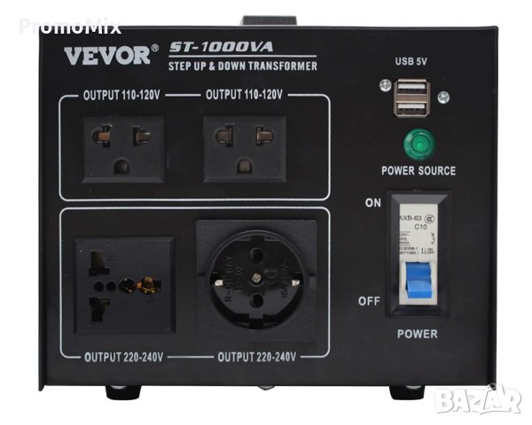  Преобразувател на напрежение VEVOR ST-1000VA 800W трансформатор на напрежение, снимка 7 - Стругове - 40471086