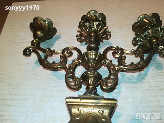 СВЕЩНИК В ЦВЯТ СТАРО ЗЛАТО-ВНОС ГЕРМАНИЯ 2205221007, снимка 7 - Антикварни и старинни предмети - 36837254