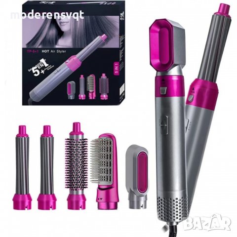 Сешоар 5в1, Изправяне, Сушене, Къдрене