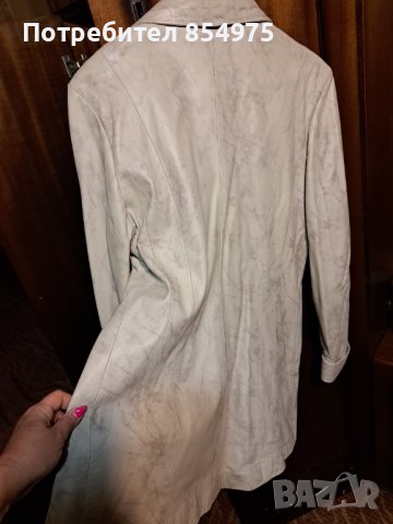 Дамско кожено манто, снимка 5 - Якета - 43331421