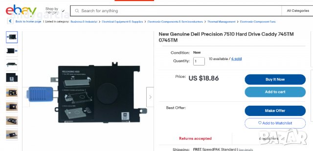  Dell Precision 7510 7520 7710 7720 M7510 M7520 Hard Disk Drive Caddy Tray HDD CABLE кади чекмедже , снимка 8 - Кабели и адаптери - 38529945