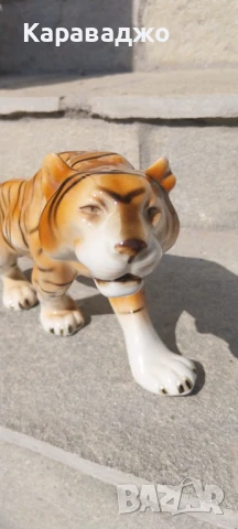 Статуетка Тигър Royal Dux, снимка 4 - Статуетки - 50968490
