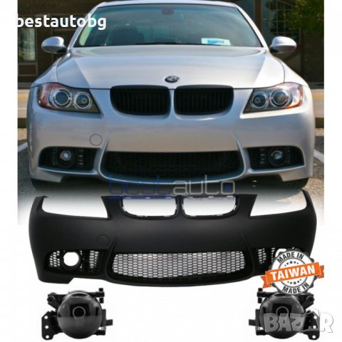 Предна M3 броня за BMW E90 / E91 с халогени (2005-2008), снимка 1 - Аксесоари и консумативи - 37560309