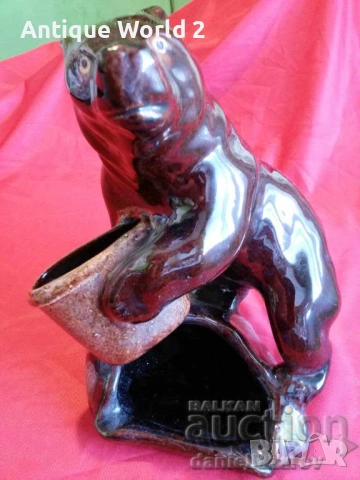 Стара Българска Керамика Статуетка МЕЧКА