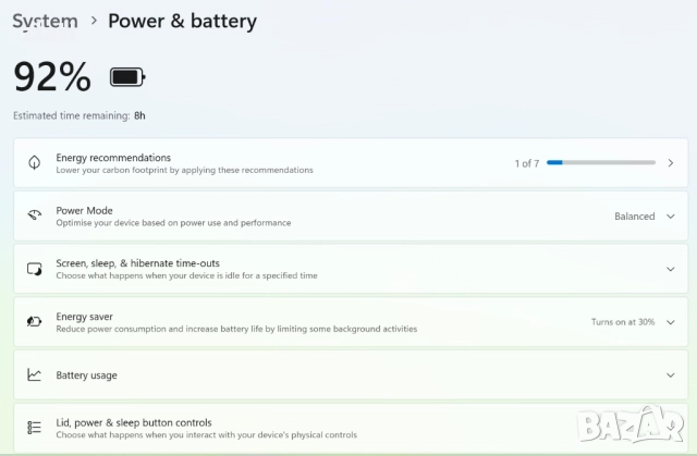 Лаптоп Lenovo ThinkPad L390 - 13.3" - i5-8265U 1.6GHz / 8GB RAM DDR4 / SSD 256GB / Win 11 Pro, снимка 10 - Лаптопи за работа - 52478268