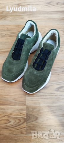 Маратонки естествен велур 