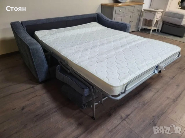 Тъмно сив диван от плат с функция сън "Myriad", снимка 9 - Дивани и мека мебел - 52010817