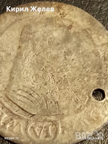 Сребърна монета 6 кройцера Силвиус Фридрих Вюртемберг-Оле за КОЛЕКЦИЯ 52917, снимка 2 - Нумизматика и бонистика - 53096411