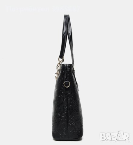 Комплект от 6 броя луксозни дамски чанти , Черни, снимка 12 - Чанти - 43723546