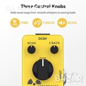 Donner Yellow Fall Delay Pedal - Делей педал за ел китара - ЧИСТО НОВ, снимка 6 - Китари - 37501978