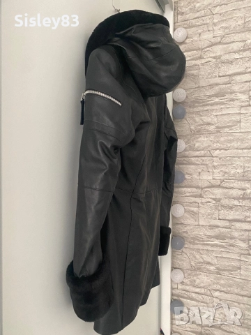 Кожено вталено яке, 100% естествена кожа., снимка 7 - Якета - 52950766