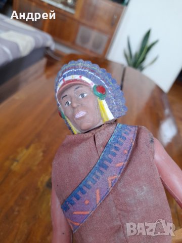 Стара фигурка Индианец #3, снимка 6 - Други ценни предмети - 32248758