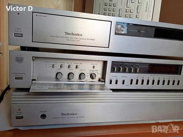 TECHNICS SE-A808 & ST-K808 & SH-R808 с дистанционно, снимка 5 - Ресийвъри, усилватели, смесителни пултове - 52929544