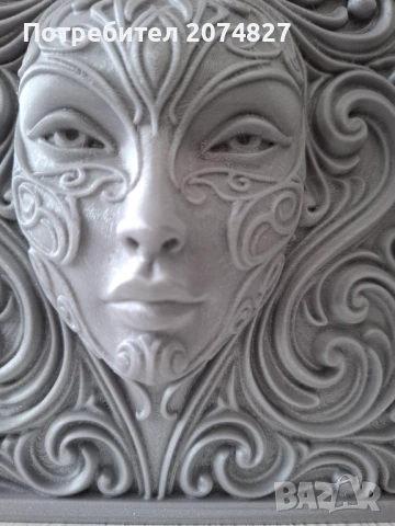 Serpentine Swirl Portrait – 3D релефна скулптура, снимка 2 - Декорация за дома - 53510580